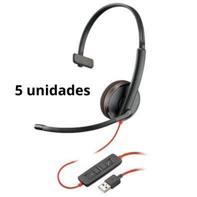 Imagem de Headset Plantronics C3210 Blackwire USB-A  KIT c/05 Unidades