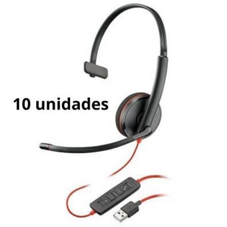 Imagem de Headset Plantronics C3210 Blackwire Usb-A Kit C/10 Unidades