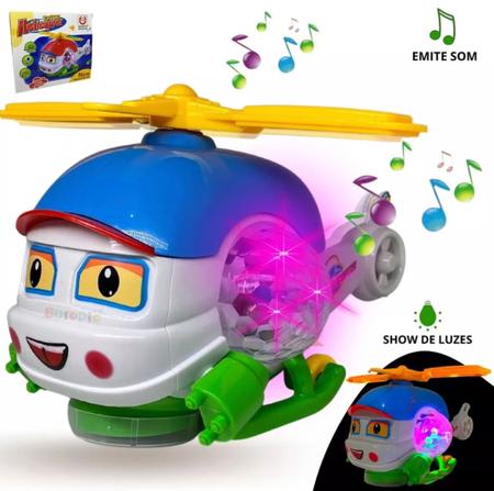 Helicóptero Bate Volta Com Som E Luz Brinquedo Infantil - Kids Think Big Imagem de Helicóptero Bate Volta Com Som E Luz Brinquedo Infantil