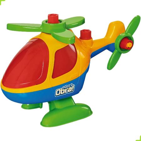 Carreta com Helicóptero Didático Coloridos - (desmontáveis)