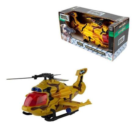 Imagem de Helicóptero De Combate Luz E Som Missão De Elite Amarelo