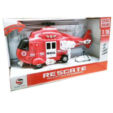 Imagem de Helicoptero de resgate com luz e som - Shiny Toys