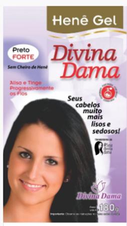 Imagem de Hene Em Gel Jaborandi 10x180gr Divina Dama Preto Forte (Preto Azulado) Pouch kit incolor