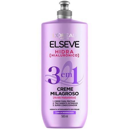 Imagem de Hidra hialurônico shampoo + cond + másc + creme 3 em 1 elseve