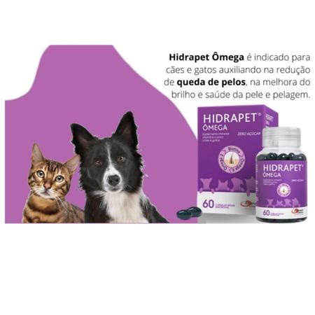 Imagem de Hidrapet Ômega C/ 60 Cápsulas Moles e Saborosas Zero Acúcar P/ Cães e Gatos - Agener