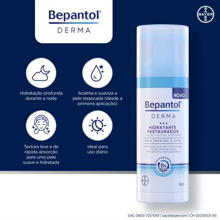 Imagem de Hidratante Facial Noturno Bepantol Derma - Restaurador