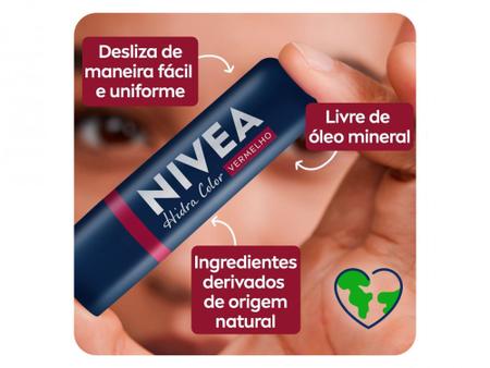 Imagem de Hidratante Labial Nivea Hidra Color 2 em 1 - 4,8g