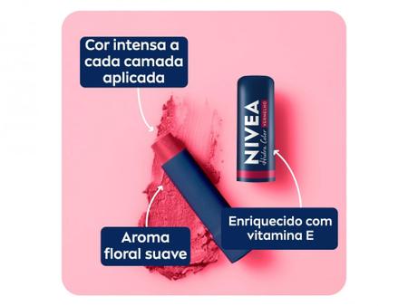 Imagem de Hidratante Labial Nivea Hidra Color 2 em 1 - 4,8g