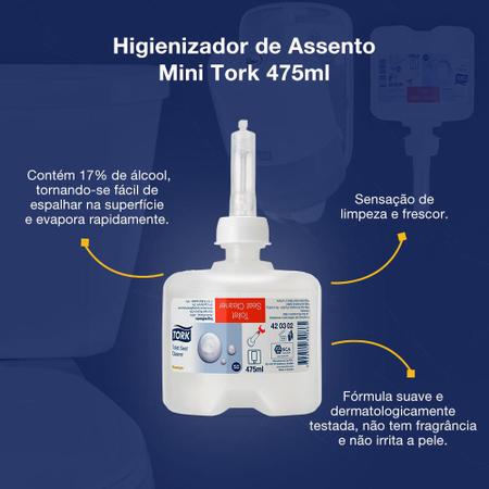 Imagem de Higienizador de Assento Tork Mini 475ml com 8 unidades