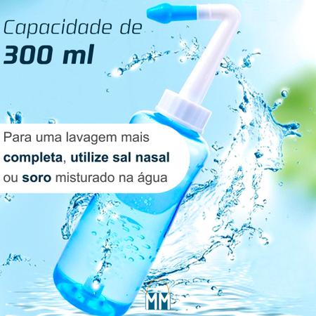 Imagem de Higienizador Lavador Nasal 300ml Ducha para Sinusite Rinite Alérgica