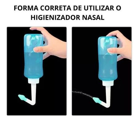 Imagem de Higienizador Lavagem Nasal Ducha Garrafa 300 Ml E 2 Bicos