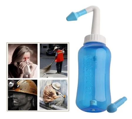 Imagem de Higienizador Nasal Lavador Irrigador Limpa Nariz Limpeza Rinite 300ml Caseiro