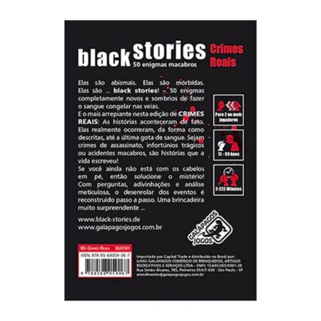 black stories crime reais jogo de tabuleiro