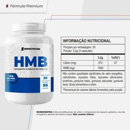 Imagem de HMB 1500mg New Nutrition 90 Cápsulas