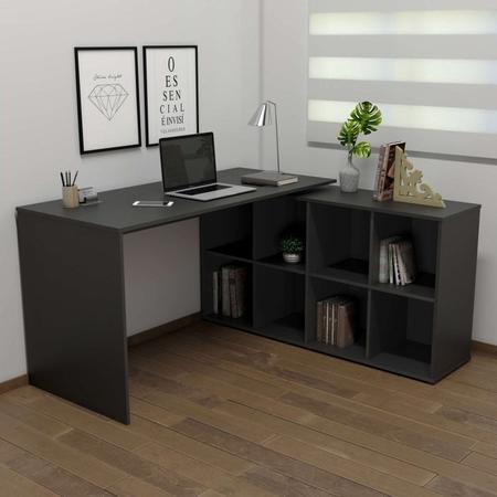Imagem de Home Office Completo com Mesa em L e Armário