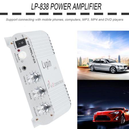 Imagem de Home Power Amplificador LP-838 HIFI 2.1 MP3 Rádio Estéreo Baixo B