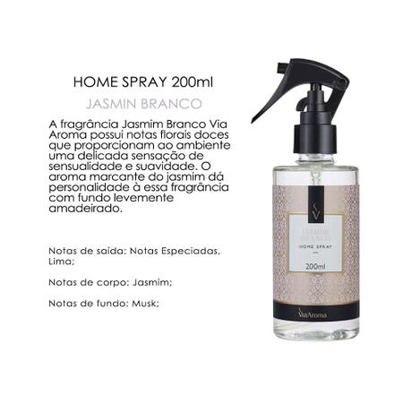 Imagem de Home Spray Aromatizador Jasmim Branco 200ml Via Aroma