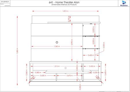 home theater alan com rodízios - cinamomo/ off white 941139 - madetec Imagem de home theater alan com rodízios - cinamomo/ off white 941139 - madetec