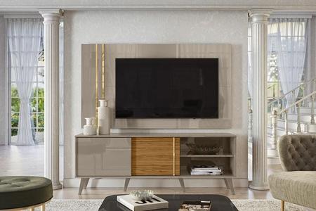 Imagem de Home Theater Cronos para TV de até 65 polegadas - FENDI / NATURALE - Madetec