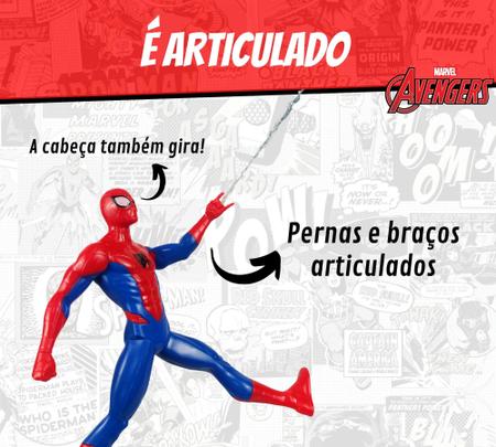 Imagem de Homem Aranha Marvel Boneco Figura Ação Vingadores 22cm