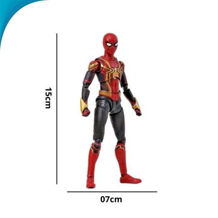 Imagem de Homem Aranha Traje Dourado Action Figure Super Herói Para Coleção Ideal Para Presente Dia Das Crianças