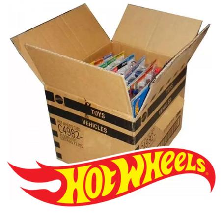 Caixa Com 10 Carrinhos Hot Wheels Sortidos - Mattel C/1 Raro - R$ 154,89