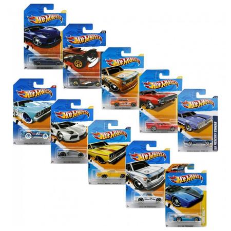 Caixa Com 10 Carrinhos Hot Wheels Sortidos - Mattel C/1 Raro