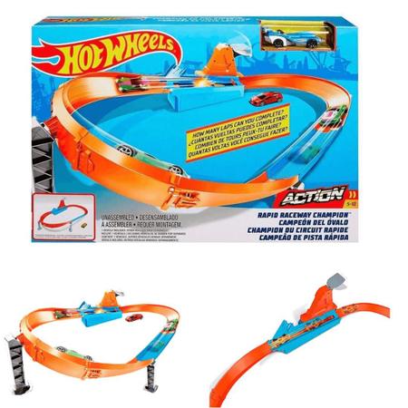 Pista Hot Wheels Action Campeonato Looping Da Mattel Gbf81 - GAMES &  ELETRONICOS