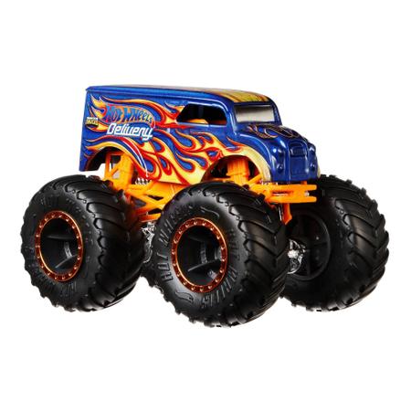 Hot Wheels Carrinho 1/64 Monster Truck Surpresa Mattel FYJ44 com o