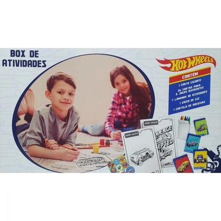 Box de Atividades - Power Players - Kit com Jogos - Cartas - Adesivos - Giz  de Cera - Copag