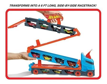 Caminhão Transportador Guincho Pista c/ 3 Carrinhos - Speedway Hauler Hot  Wheels City - Mattel