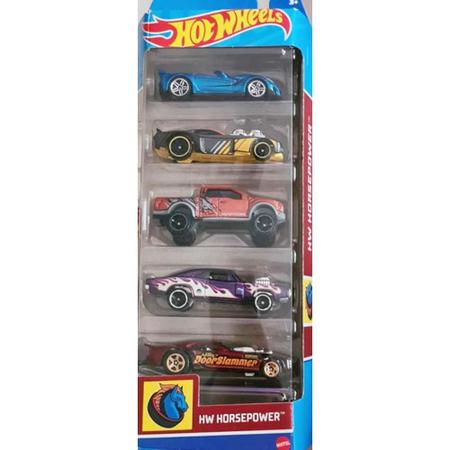 Carrinhos Hot Wheels c/ 5 Carros - Mattel - nivalmix