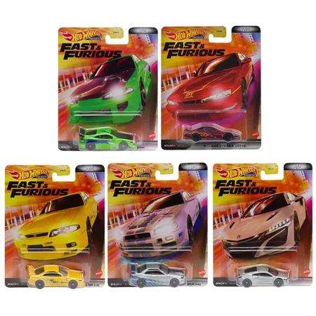 Kit 5 carrinhos hot wheels velozes e furiosos 2021