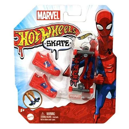 Hot Wheels Skate De Dedo Com Tenis Aranha Fantasma