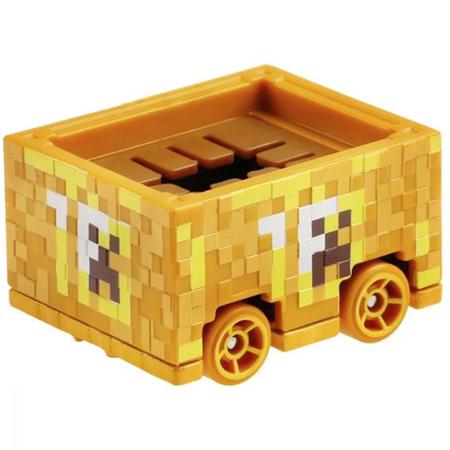 Carrinho Hot Wheels Jogo Minecraft - Trem - Edição Cinema Dourado
