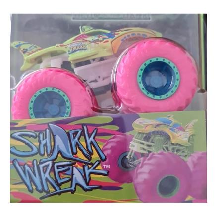 Hot Wheels Monster Trucks Rosa Brilha no Escuro - Mattel