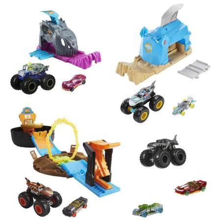 Pista HotWheels - Monster Trucks - Corrida a Pique