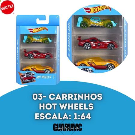 Imagem de Hot Wheels Pack Com 03 Carrinhos - Mattel  Sortidos Carro