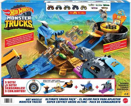 Hot Wheels Monster Trucks Pista Pack De Esmagamento HHH57 - Mattel - Pistas  de Brinquedo - Magazine Luiza