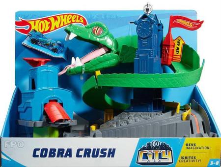  Hot Wheels City Cobra Crush Playset : Toys & Games