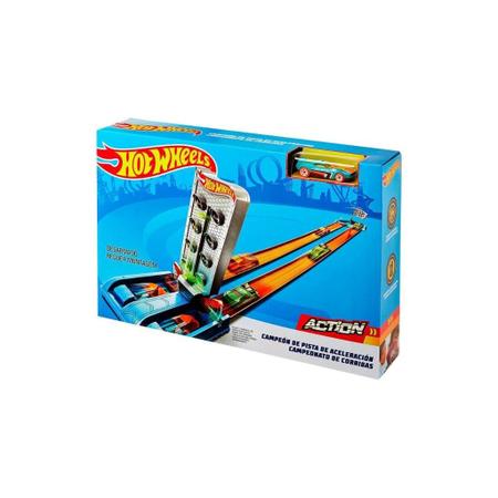 Pista corrida campeonato Dragstrip Champ carro Hot Wheels