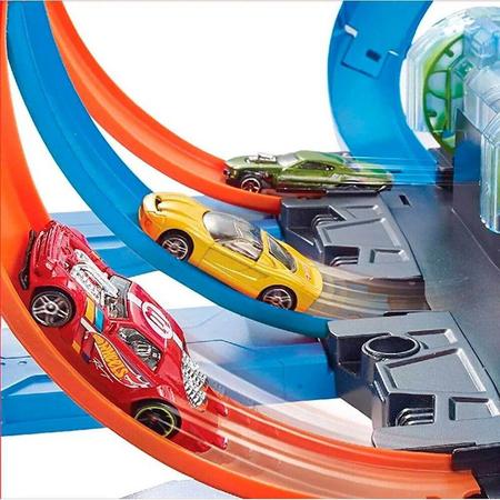 Brinquedo Pista Grande Hot Wheels Espiral De Batidas - Loop Triplo