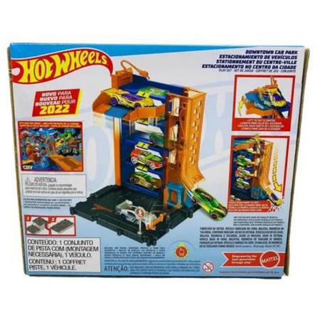 Pista Estacionamento no Centro da Cidade + Carrinho - Hot Wheels