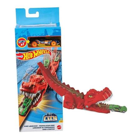 Hot Wheels Pista Lançador De Dinossauro GVF42 - Mattel - Pistas de