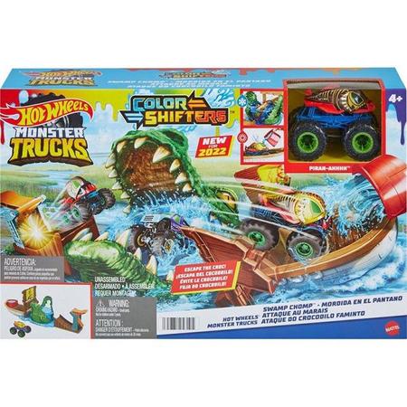 Hot Wheels Pista Monster Trucks Color Shifters Playset Mattel - HGV14