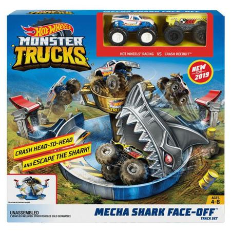 Pista Hot Wheels Monster Trucks Batalha Do Tubarão Mecha FYK14