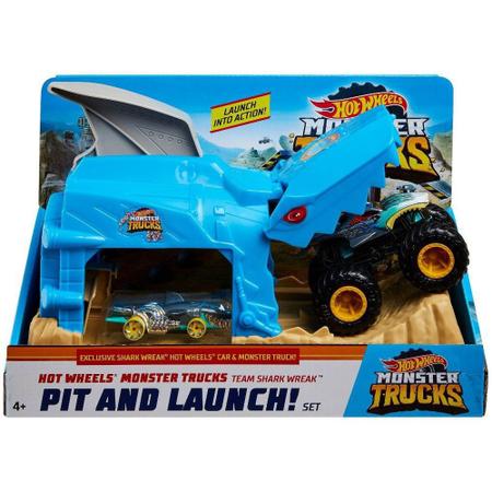 Hot Wheels Pista Monster Trucks Lançadores Radicais Shark - GKY03 - Mattel  - Pistas - Magazine Luiza