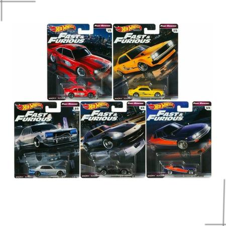 Imagem de Hot Wheels Set 5minis Fast & Furious Velozes Furiosos Rewind