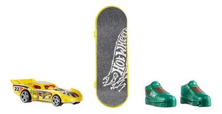 Hot Wheels Veículo Brinquedo Skateboard Skate Dedo com Tênis