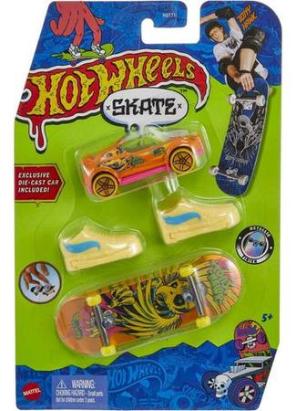 Hot Wheels - Skateboard com Tênis - Mattel